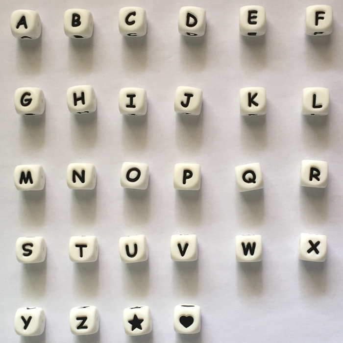 1000pcs 12mm Silicone Letter Beads Bulk Wholesale English Alphabet