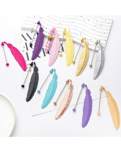 10pcs Beadable Feather Bookmark